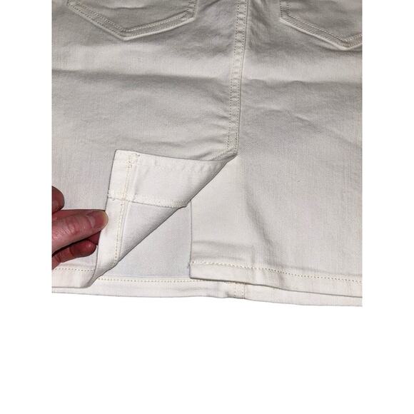 Old Navy White Denim Skirt Stretch Size 2 Regular Standard - Picture 6 of 7
